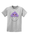 Cute Hatching Chick - Purple Childrens T-Shirt by TooLoud-Childrens T-Shirt-TooLoud-AshGray-X-Small-Davson Sales