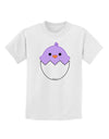 Cute Hatching Chick - Purple Childrens T-Shirt by TooLoud-Childrens T-Shirt-TooLoud-White-X-Small-Davson Sales