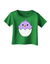 Cute Hatching Chick - Purple Infant T-Shirt Dark by TooLoud-Infant T-Shirt-TooLoud-Clover-Green-06-Months-Davson Sales