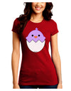 Cute Hatching Chick - Purple Juniors Crew Dark T-Shirt by TooLoud-T-Shirts Juniors Tops-TooLoud-Red-Juniors Fitted Small-Davson Sales