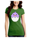 Cute Hatching Chick - Purple Juniors Crew Dark T-Shirt by TooLoud-T-Shirts Juniors Tops-TooLoud-Kiwi-Green-Juniors Fitted X-Small-Davson Sales