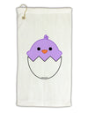 Cute Hatching Chick - Purple Micro Terry Gromet Golf Towel 16 x 25 inch by TooLoud-Golf Towel-TooLoud-White-Davson Sales