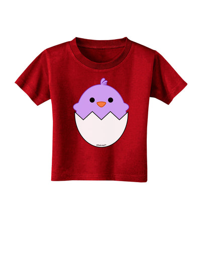 Cute Hatching Chick - Purple Toddler T-Shirt Dark by TooLoud-Toddler T-Shirt-TooLoud-Red-2T-Davson Sales