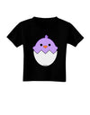 Cute Hatching Chick - Purple Toddler T-Shirt Dark by TooLoud-Toddler T-Shirt-TooLoud-Black-2T-Davson Sales