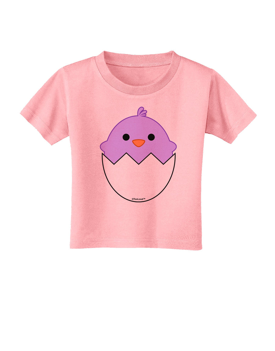 Cute Hatching Chick - Purple Toddler T-Shirt by TooLoud-Toddler T-Shirt-TooLoud-White-2T-Davson Sales