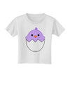 Cute Hatching Chick - Purple Toddler T-Shirt by TooLoud-Toddler T-Shirt-TooLoud-White-2T-Davson Sales