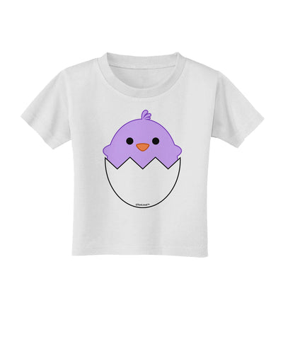 Cute Hatching Chick - Purple Toddler T-Shirt by TooLoud-Toddler T-Shirt-TooLoud-White-2T-Davson Sales