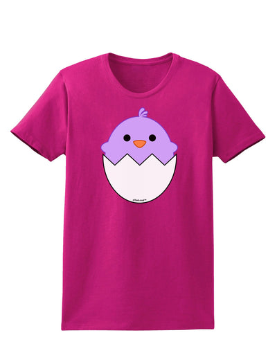 Cute Hatching Chick - Purple Womens Dark T-Shirt by TooLoud-Womens T-Shirt-TooLoud-Hot-Pink-Small-Davson Sales