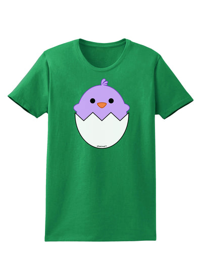 Cute Hatching Chick - Purple Womens Dark T-Shirt by TooLoud-Womens T-Shirt-TooLoud-Kelly-Green-X-Small-Davson Sales