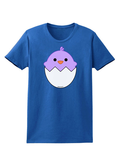 Cute Hatching Chick - Purple Womens Dark T-Shirt by TooLoud-Womens T-Shirt-TooLoud-Royal-Blue-X-Small-Davson Sales