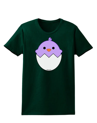 Cute Hatching Chick - Purple Womens Dark T-Shirt by TooLoud-Womens T-Shirt-TooLoud-Forest-Green-Small-Davson Sales