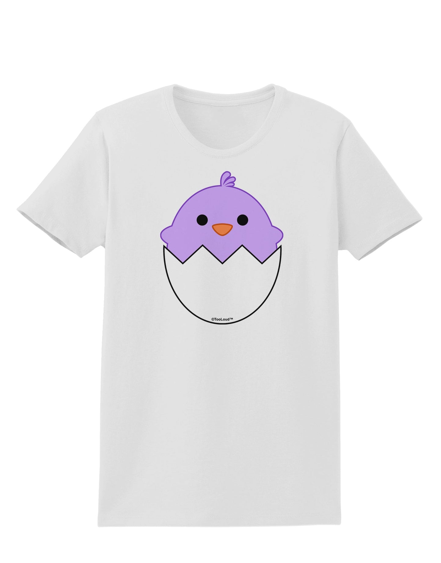Cute Hatching Chick - Purple Womens T-Shirt by TooLoud-Womens T-Shirt-TooLoud-White-X-Small-Davson Sales