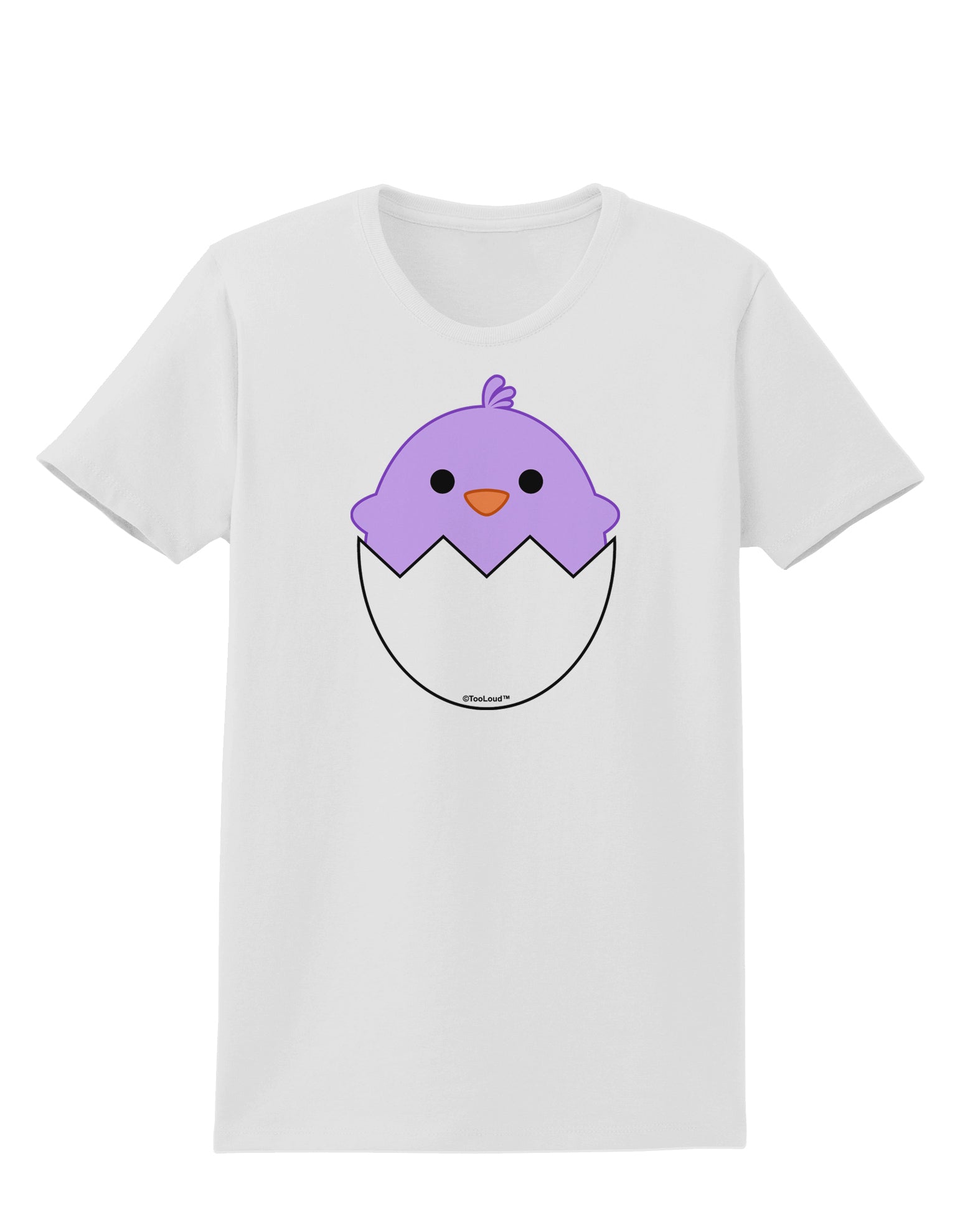 Cute Hatching Chick - Purple Womens T-Shirt by TooLoud-Womens T-Shirt-TooLoud-White-X-Small-Davson Sales
