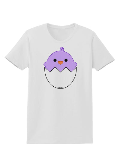 Cute Hatching Chick - Purple Womens T-Shirt by TooLoud-Womens T-Shirt-TooLoud-White-X-Small-Davson Sales