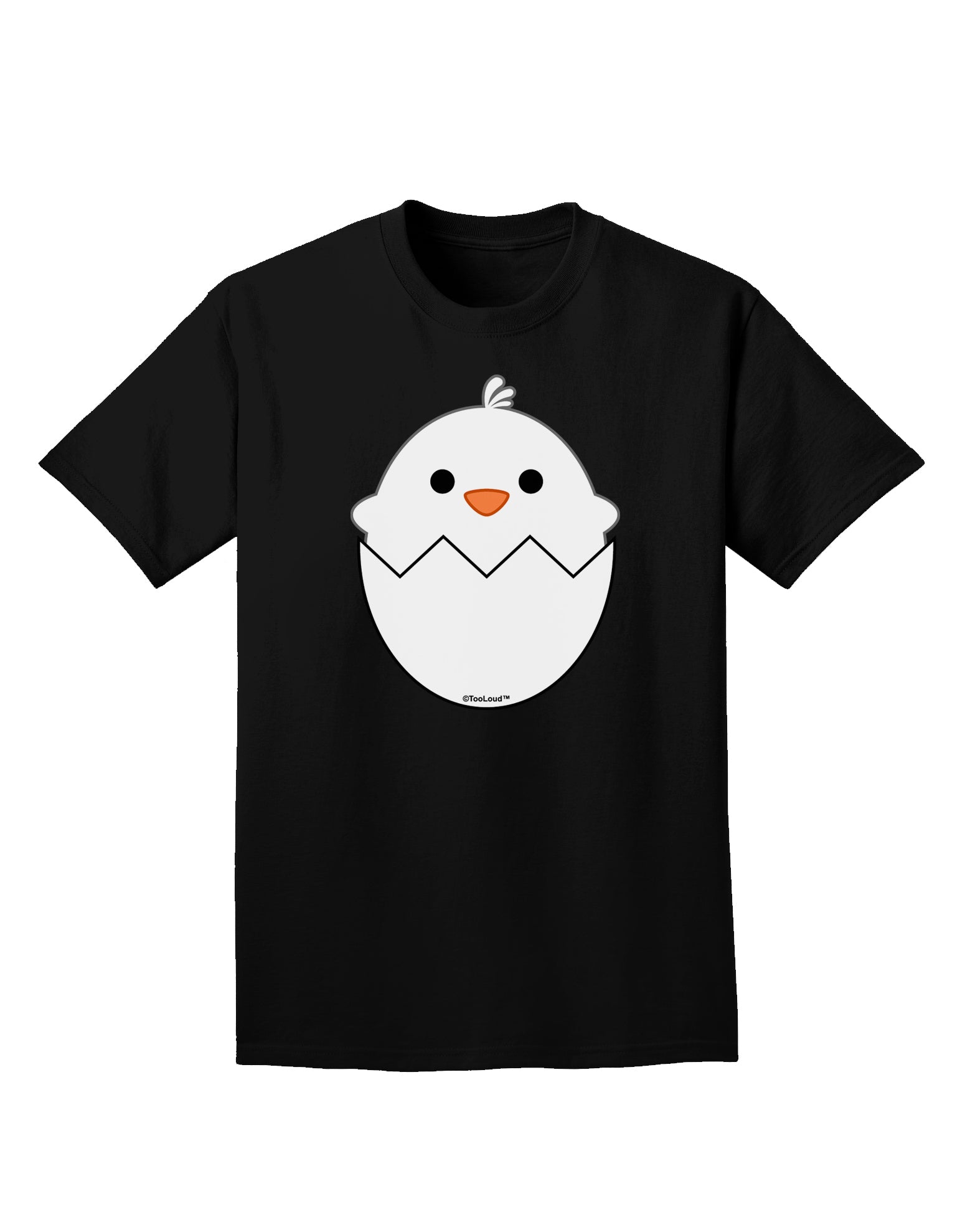 Cute Hatching Chick - White Adult Dark T-Shirt by TooLoud-Mens T-Shirt-TooLoud-Black-Small-Davson Sales