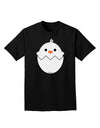 Cute Hatching Chick - White Adult Dark T-Shirt by TooLoud-Mens T-Shirt-TooLoud-Black-Small-Davson Sales