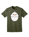 Cute Hatching Chick - White Adult Dark T-Shirt by TooLoud-Mens T-Shirt-TooLoud-Military-Green-Small-Davson Sales