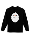 Cute Hatching Chick - White Adult Long Sleeve Dark T-Shirt by TooLoud-TooLoud-Black-Small-Davson Sales