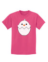 Cute Hatching Chick - White Childrens Dark T-Shirt by TooLoud-Childrens T-Shirt-TooLoud-Sangria-X-Small-Davson Sales