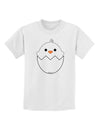 Cute Hatching Chick - White Childrens T-Shirt by TooLoud-Childrens T-Shirt-TooLoud-White-X-Small-Davson Sales