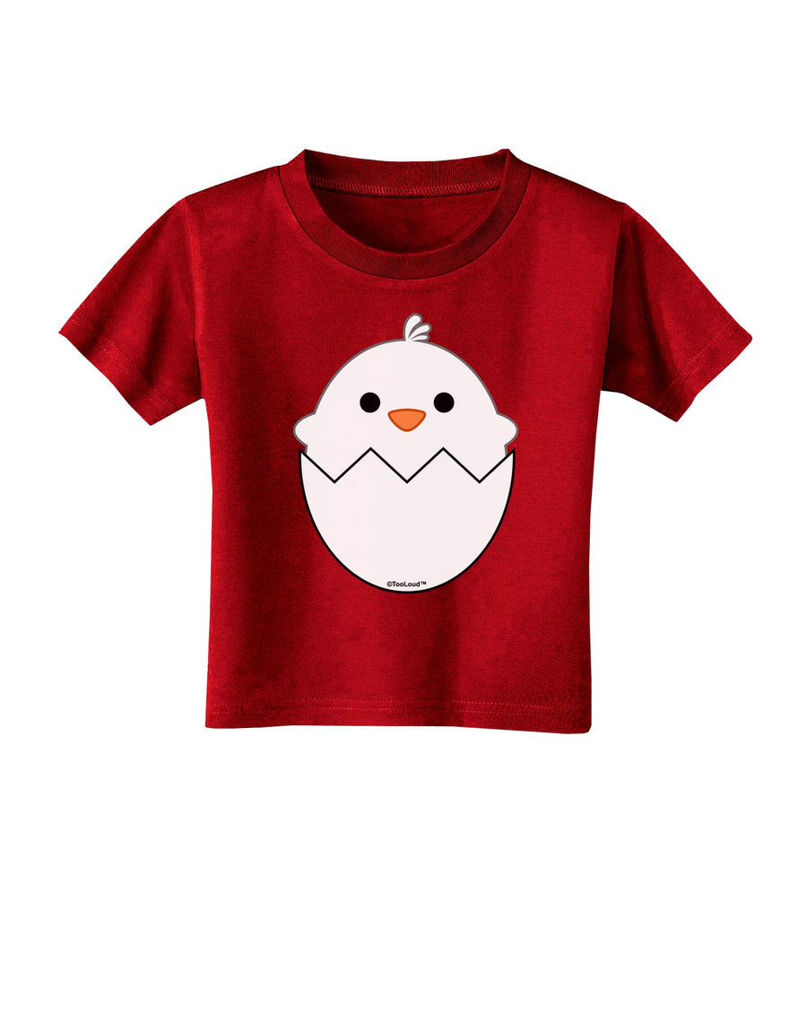 Cute Hatching Chick - White Toddler T-Shirt Dark by TooLoud-Toddler T-Shirt-TooLoud-Black-2T-Davson Sales