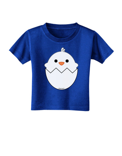 Cute Hatching Chick - White Toddler T-Shirt Dark by TooLoud-Toddler T-Shirt-TooLoud-Royal-Blue-2T-Davson Sales