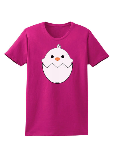 Cute Hatching Chick - White Womens Dark T-Shirt by TooLoud-Womens T-Shirt-TooLoud-Hot-Pink-Small-Davson Sales