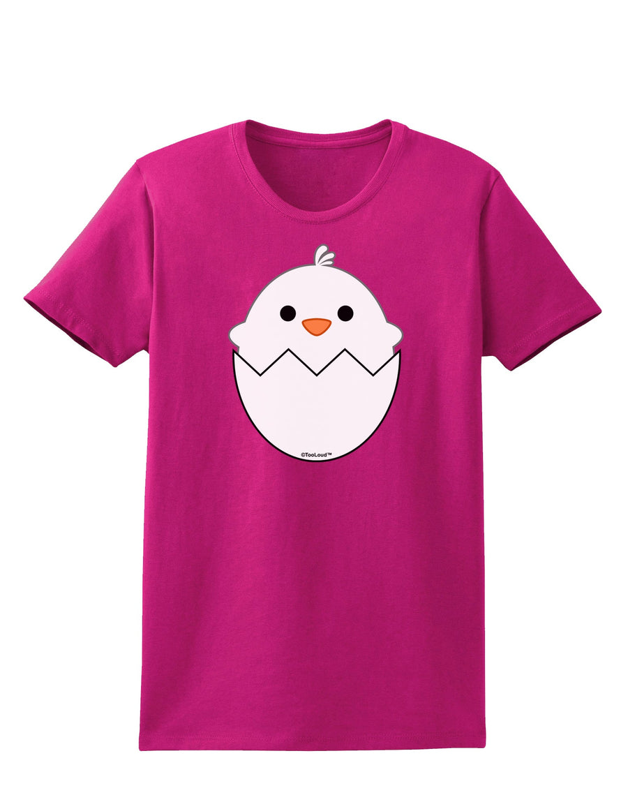 Cute Hatching Chick - White Womens Dark T-Shirt by TooLoud-Womens T-Shirt-TooLoud-Black-X-Small-Davson Sales