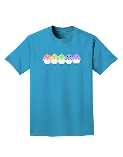 Cute Hatching Chicks Group #2 Adult Dark T-Shirt by TooLoud-Mens T-Shirt-TooLoud-Turquoise-Small-Davson Sales