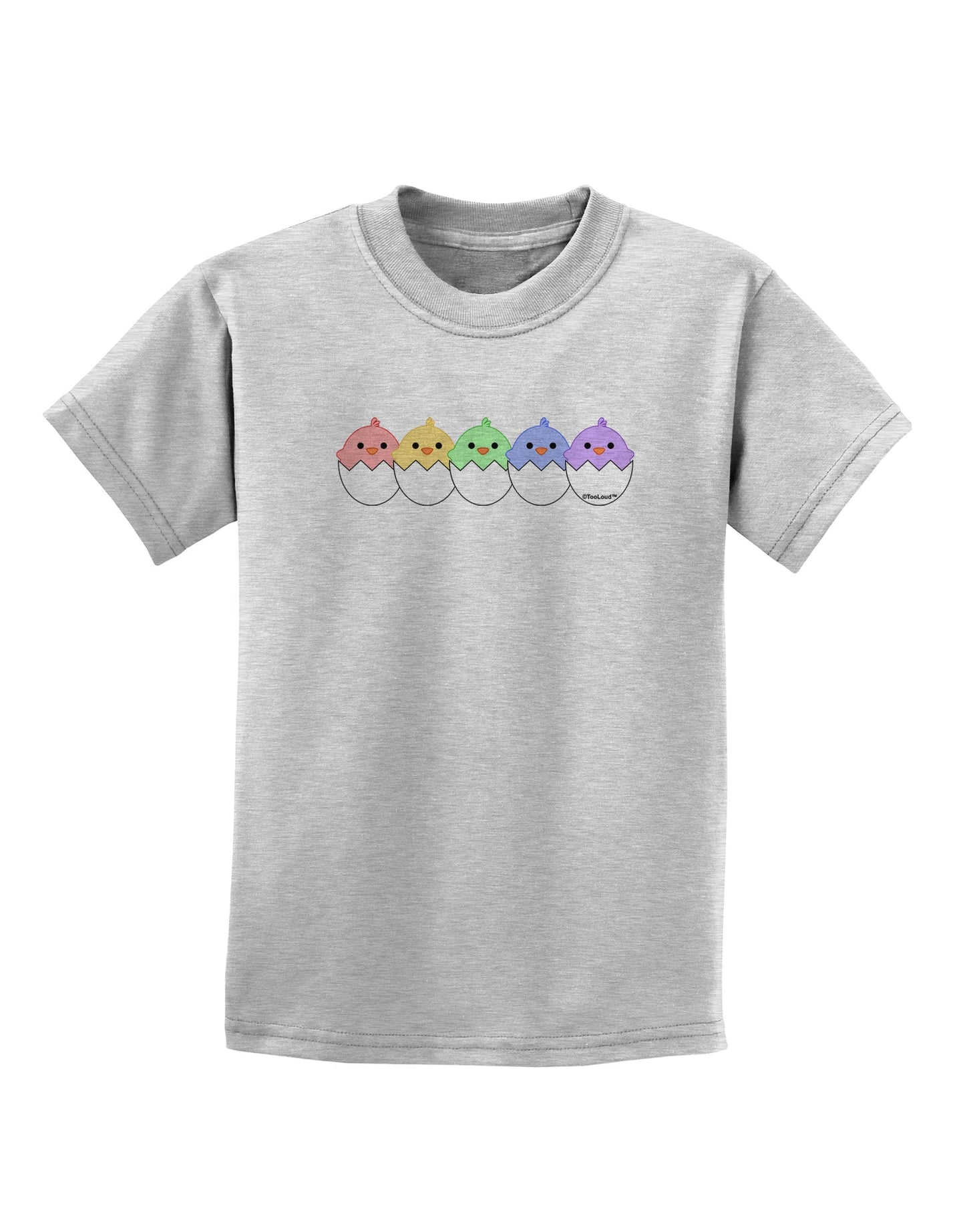 Cute Hatching Chicks Group #2 Childrens T-Shirt by TooLoud-Childrens T-Shirt-TooLoud-AshGray-X-Small-Davson Sales