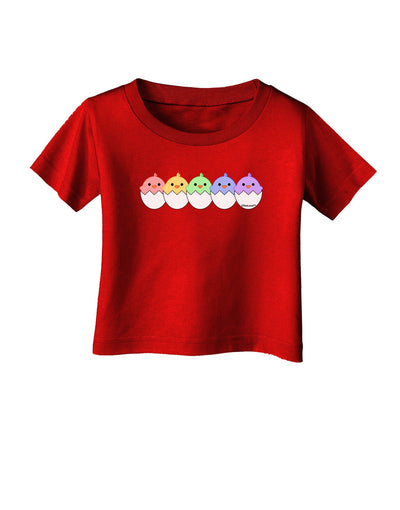 Cute Hatching Chicks Group #2 Infant T-Shirt Dark by TooLoud-Infant T-Shirt-TooLoud-Red-06-Months-Davson Sales