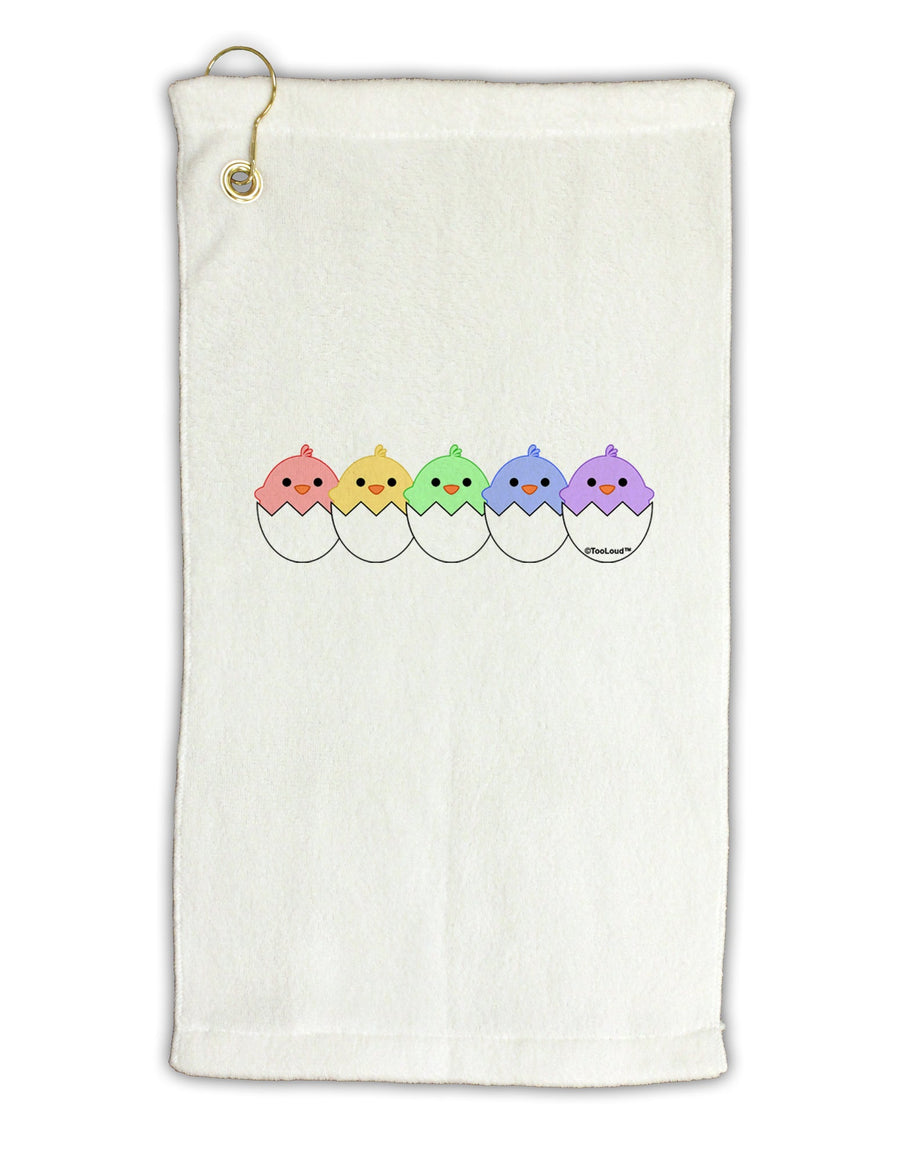 Cute Hatching Chicks Group #2 Micro Terry Gromet Golf Towel 16 x 25 inch by TooLoud-Golf Towel-TooLoud-White-Davson Sales