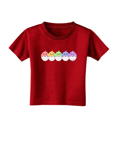 Cute Hatching Chicks Group #2 Toddler T-Shirt Dark by TooLoud-Toddler T-Shirt-TooLoud-Red-2T-Davson Sales