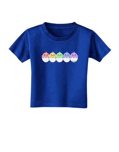 Cute Hatching Chicks Group #2 Toddler T-Shirt Dark by TooLoud-Toddler T-Shirt-TooLoud-Royal-Blue-2T-Davson Sales