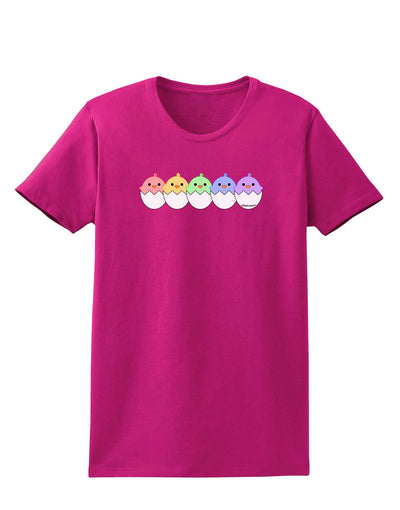 Cute Hatching Chicks Group #2 Womens Dark T-Shirt by TooLoud-Womens T-Shirt-TooLoud-Hot-Pink-Small-Davson Sales