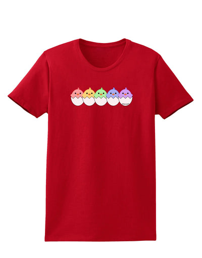 Cute Hatching Chicks Group #2 Womens Dark T-Shirt by TooLoud-Womens T-Shirt-TooLoud-Red-X-Small-Davson Sales