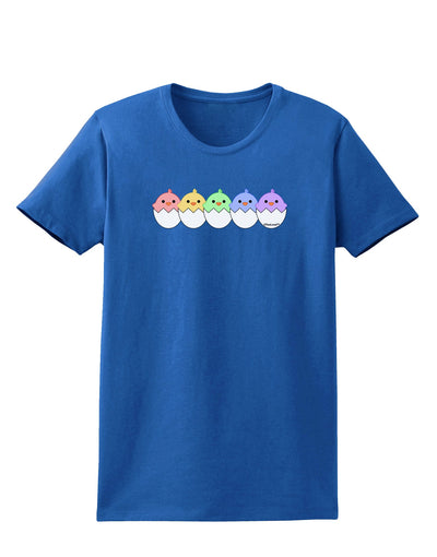 Cute Hatching Chicks Group #2 Womens Dark T-Shirt by TooLoud-Womens T-Shirt-TooLoud-Royal-Blue-X-Small-Davson Sales