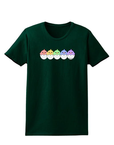 Cute Hatching Chicks Group #2 Womens Dark T-Shirt by TooLoud-Womens T-Shirt-TooLoud-Forest-Green-Small-Davson Sales