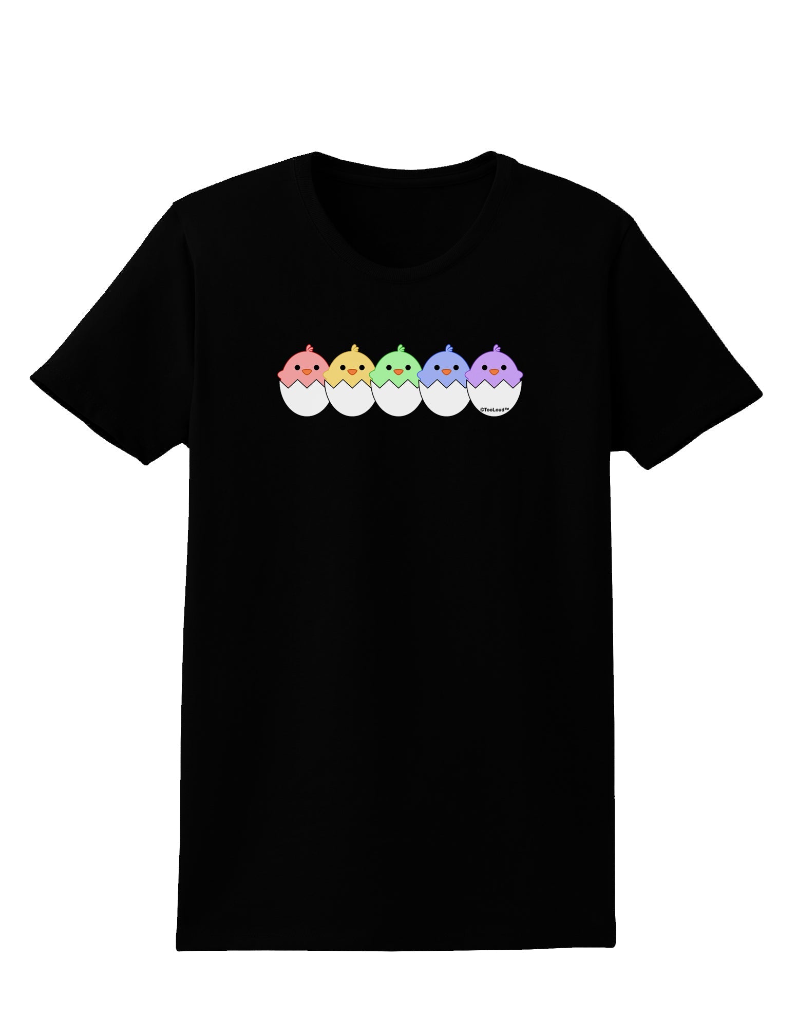 Cute Hatching Chicks Group #2 Womens Dark T-Shirt by TooLoud-Womens T-Shirt-TooLoud-Black-X-Small-Davson Sales