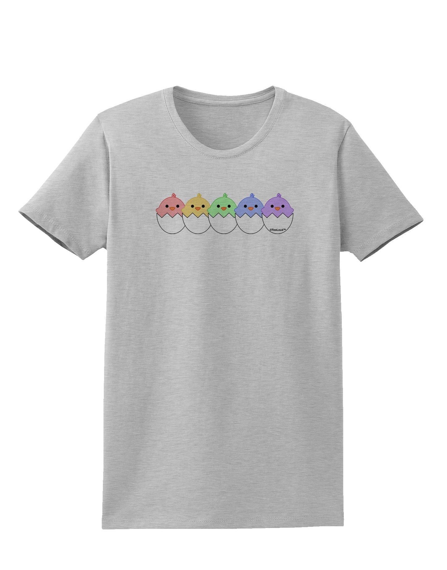 Cute Hatching Chicks Group #2 Womens T-Shirt by TooLoud-Womens T-Shirt-TooLoud-AshGray-X-Small-Davson Sales