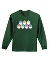 Cute Hatching Chicks Group Adult Long Sleeve Dark T-Shirt by TooLoud-TooLoud-Dark-Green-Small-Davson Sales