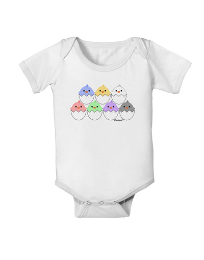Cute Hatching Chicks Group Baby Romper Bodysuit by TooLoud-Baby Romper-TooLoud-White-06-Months-Davson Sales