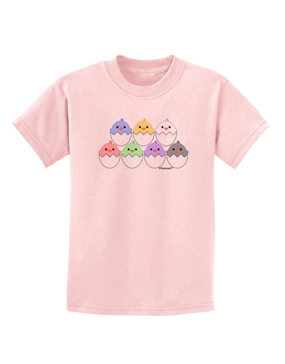 Cute Hatching Chicks Group Childrens T-Shirt by TooLoud-Childrens T-Shirt-TooLoud-PalePink-X-Small-Davson Sales