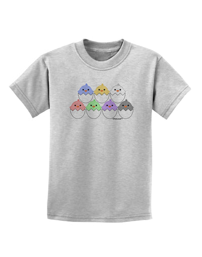 Cute Hatching Chicks Group Childrens T-Shirt by TooLoud-Childrens T-Shirt-TooLoud-AshGray-X-Small-Davson Sales