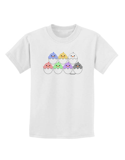 Cute Hatching Chicks Group Childrens T-Shirt by TooLoud-Childrens T-Shirt-TooLoud-White-X-Small-Davson Sales