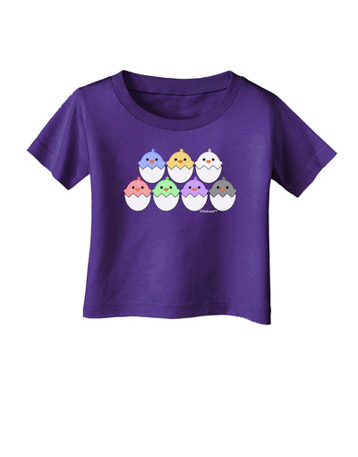 Cute Hatching Chicks Group Infant T-Shirt Dark by TooLoud-Infant T-Shirt-TooLoud-Purple-06-Months-Davson Sales