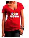 Cute Hatching Chicks Group Juniors V-Neck Dark T-Shirt by TooLoud-Womens V-Neck T-Shirts-TooLoud-Red-Juniors Fitted Small-Davson Sales