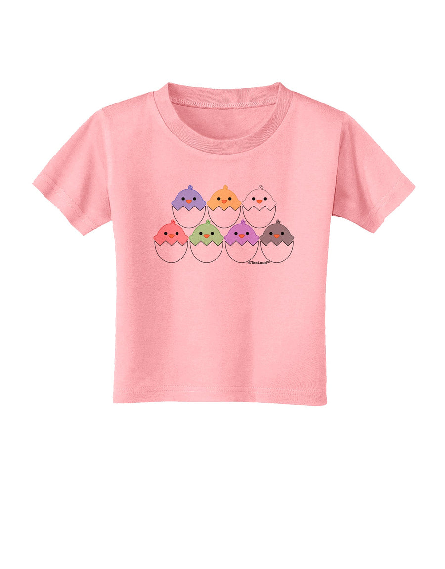 Cute Hatching Chicks Group Toddler T-Shirt by TooLoud-Toddler T-Shirt-TooLoud-White-2T-Davson Sales