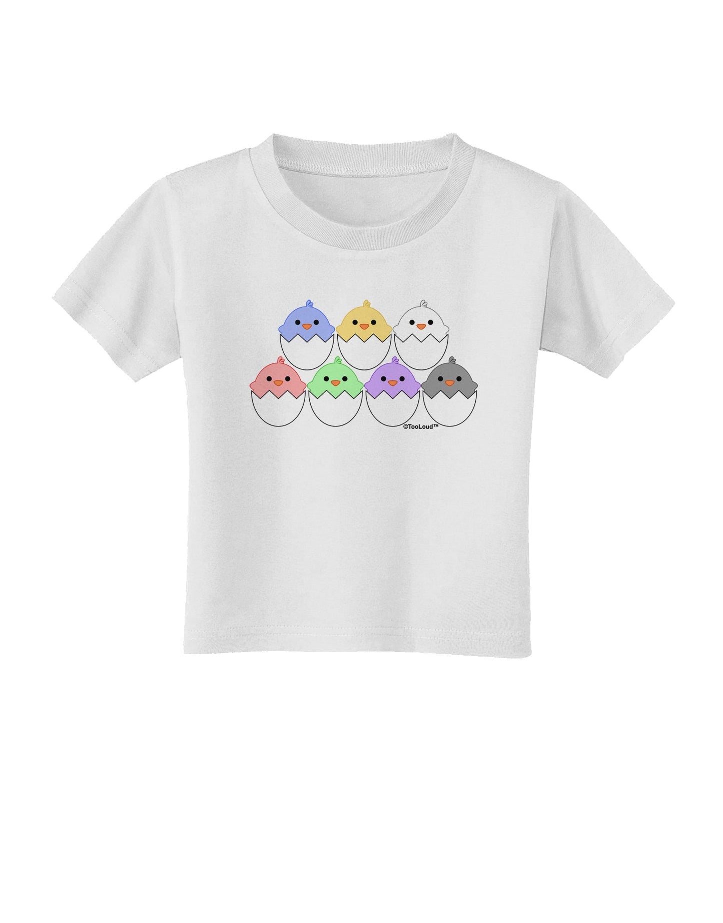 Cute Hatching Chicks Group Toddler T-Shirt by TooLoud-Toddler T-Shirt-TooLoud-White-2T-Davson Sales