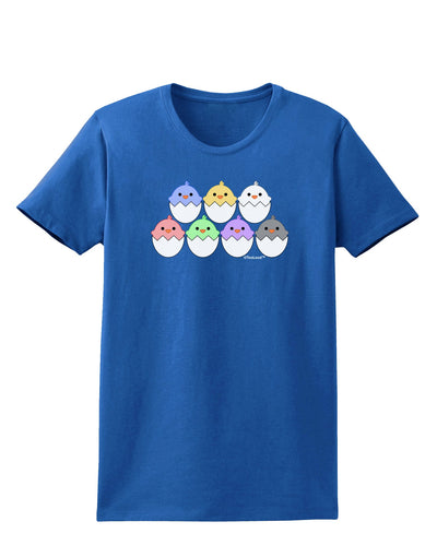 Cute Hatching Chicks Group Womens Dark T-Shirt by TooLoud-Womens T-Shirt-TooLoud-Royal-Blue-X-Small-Davson Sales